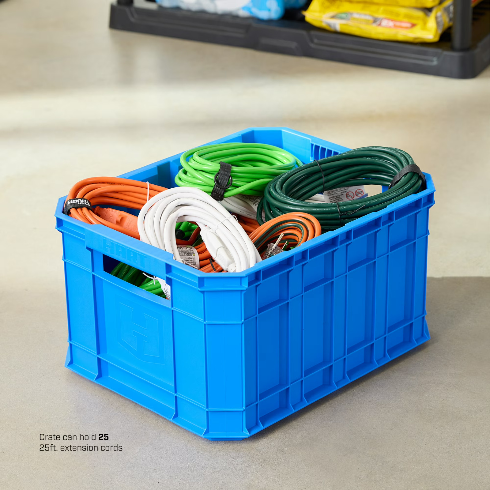 8.5 Gallon Stackable Utility Crate, Blue