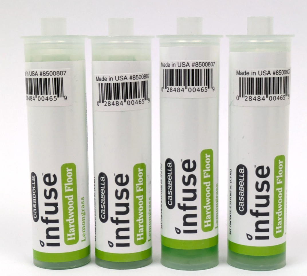 Lot of 4 Casabella Infuse Hardwood Floor Cleaner Concentrated Lemon Grass 0.33oz