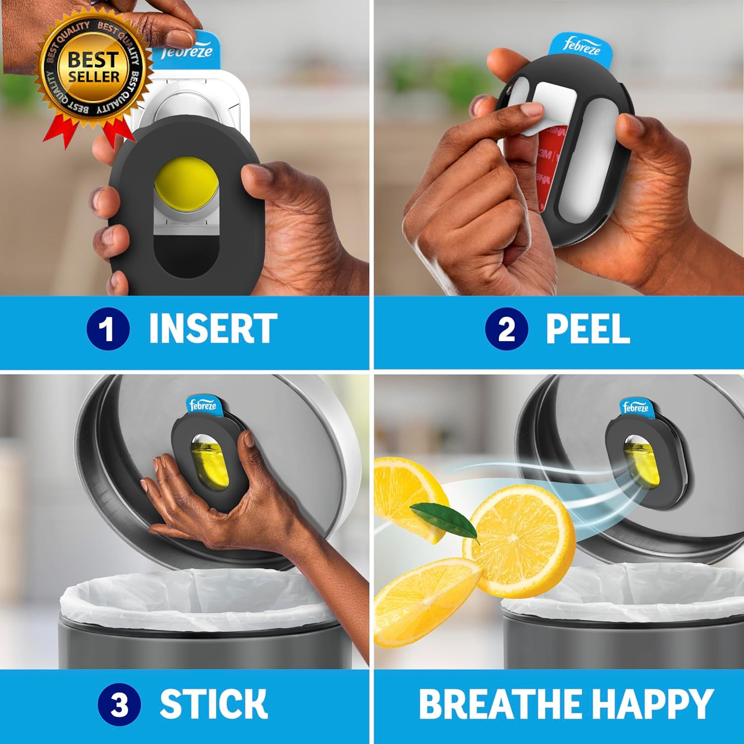 Trash Can Odor Fighter Can Air Freshener Stick On Deodorizer for Garbage Cans…