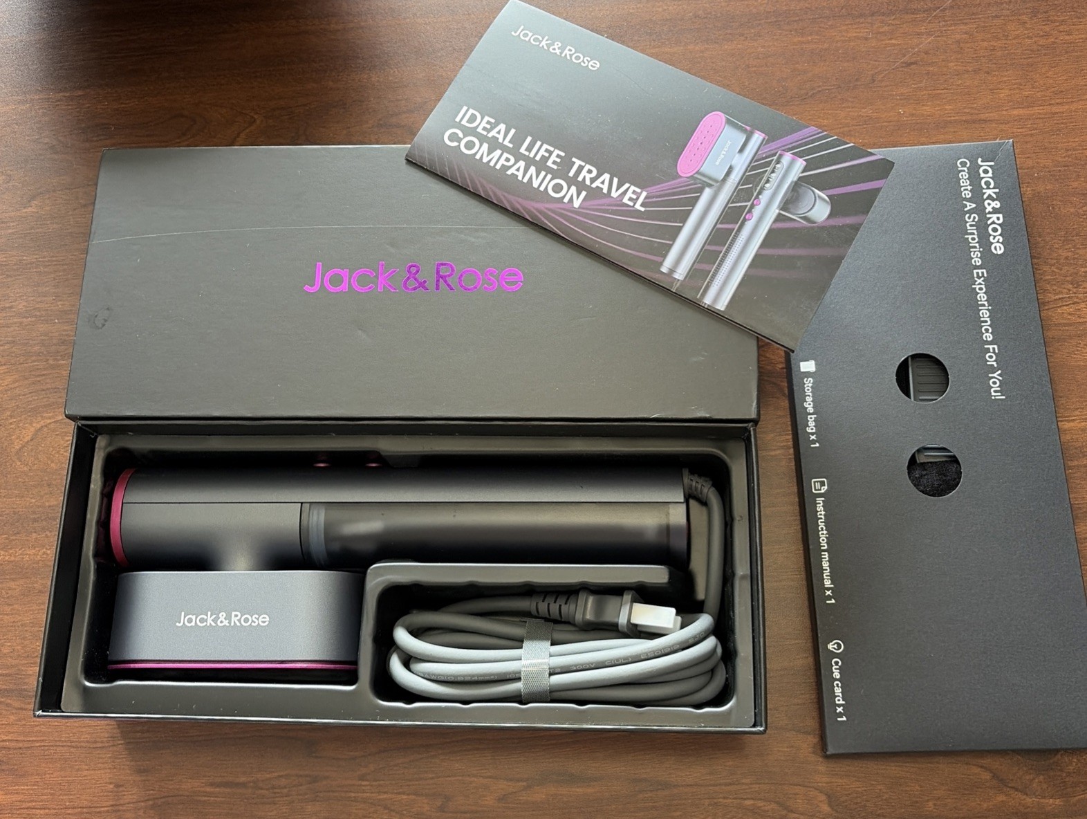 Jack And Rose Dual Voltage Travel Clothes Steamer 100V-240V Open Box