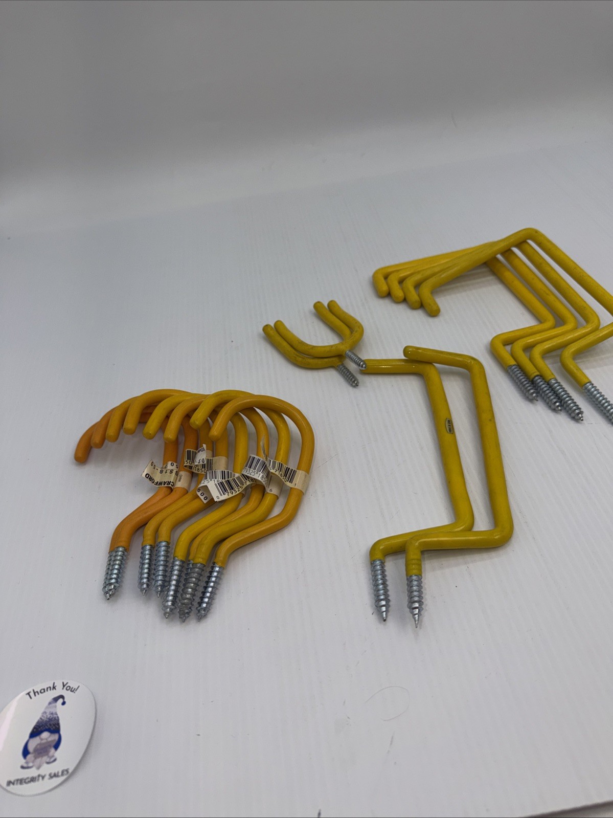 Lot Of 16 Hooks, Various Sizes, Colors, Shapes. Please See Photos For Details.