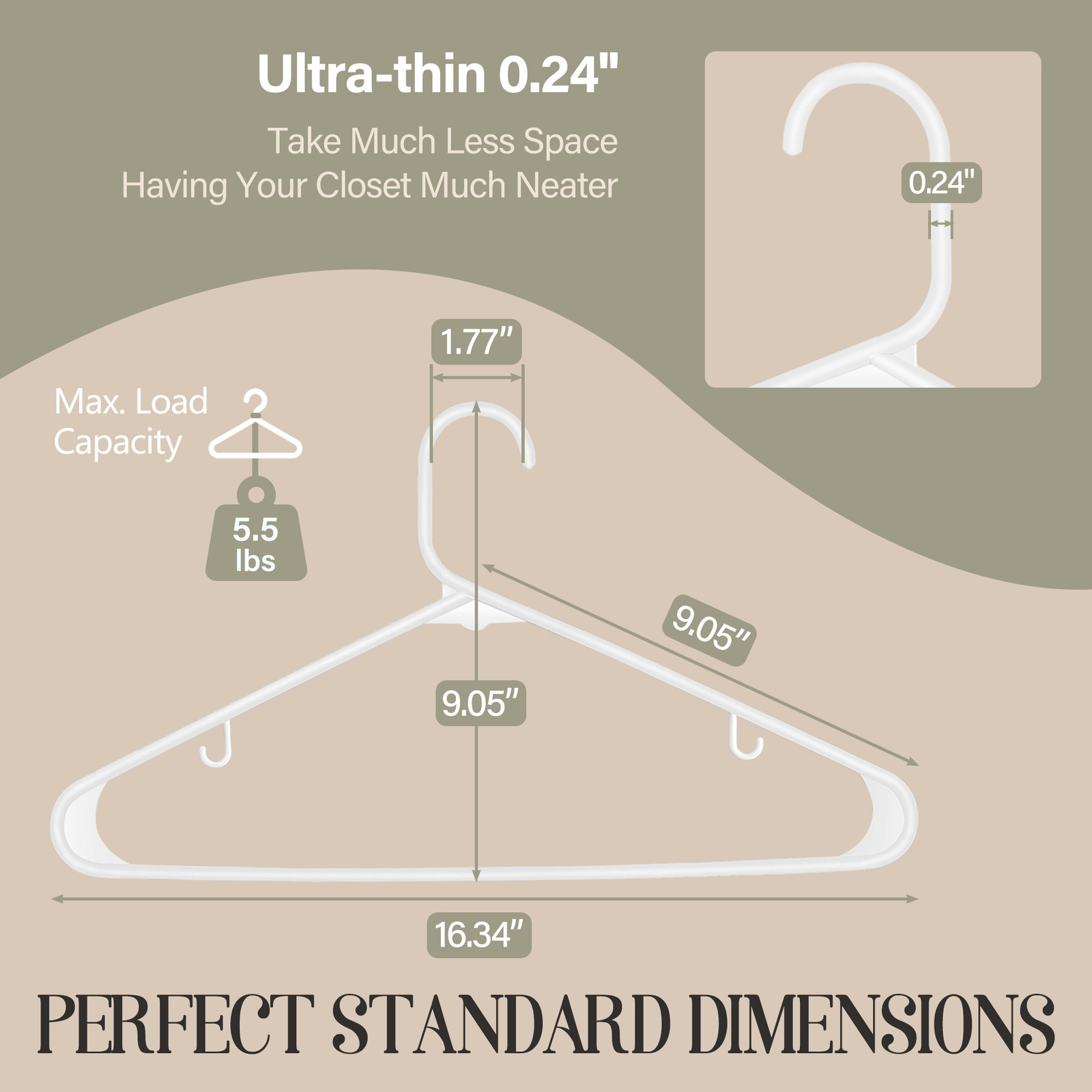 Premium Quality Clothes Hangers (100 Pack) Plastic Gallus Shirt Hanger