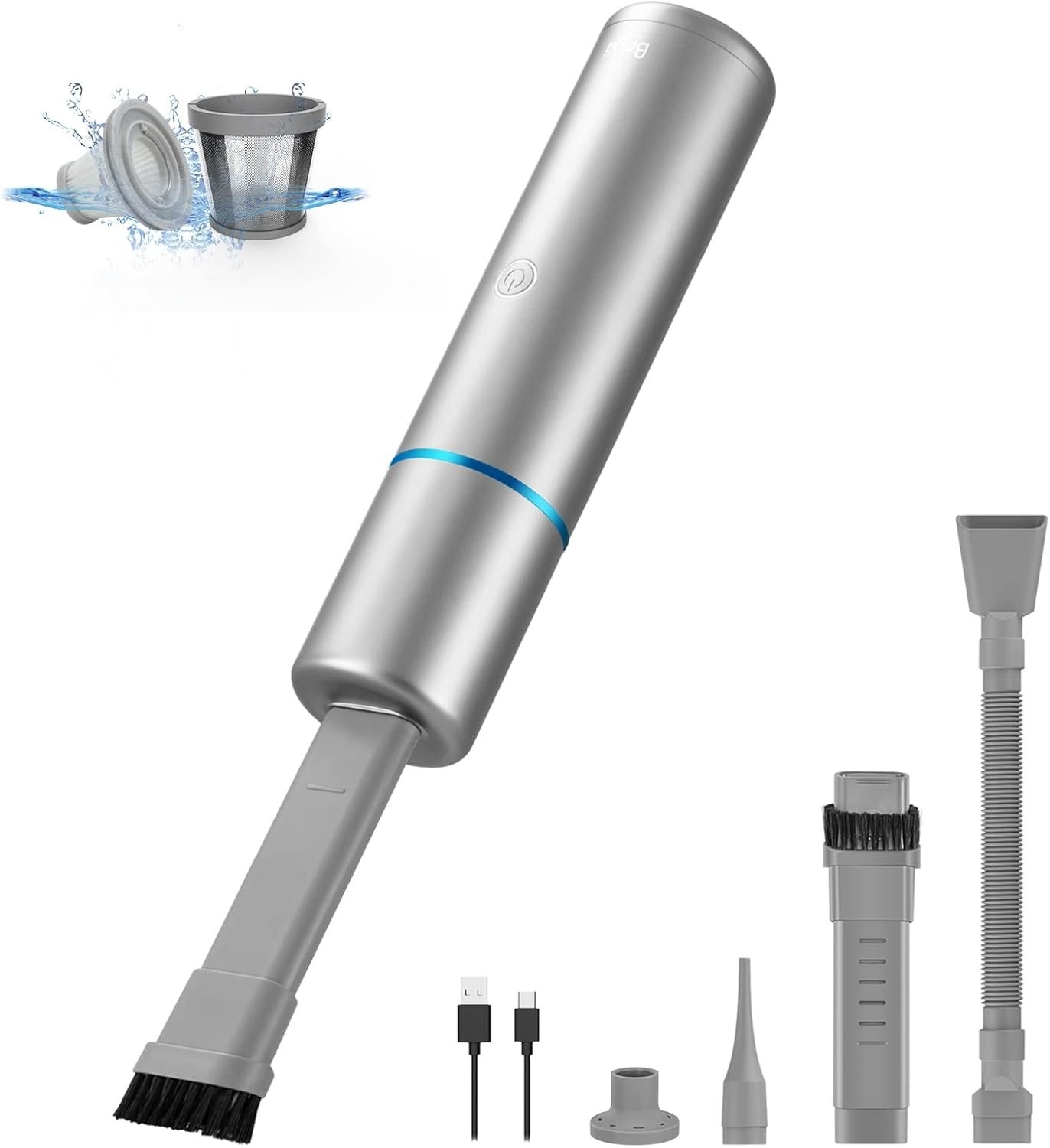 Brigii 3 in 1 Handheld Vacuum Cordless Mini Car Vacuum Air Duster Pump