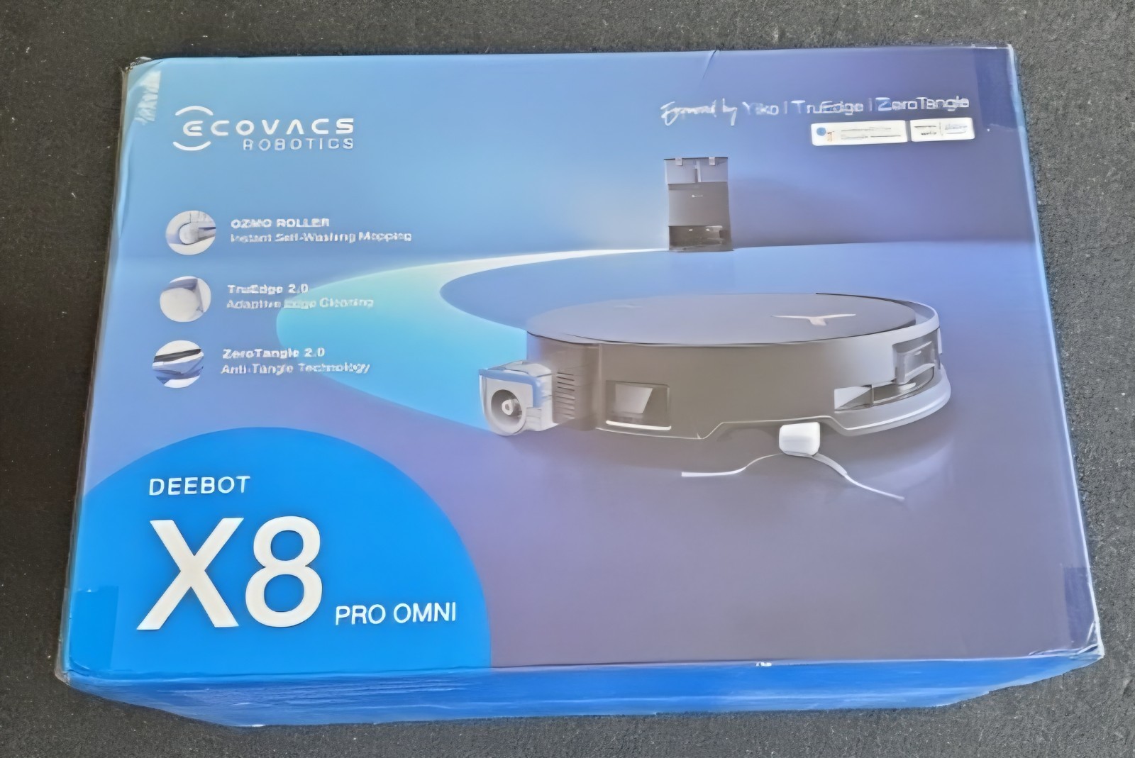 ECOVACS DEEBOT X8 PRO OMNI Robot Vacuum and Mop, 18000Pa, Self-Emptying, Black