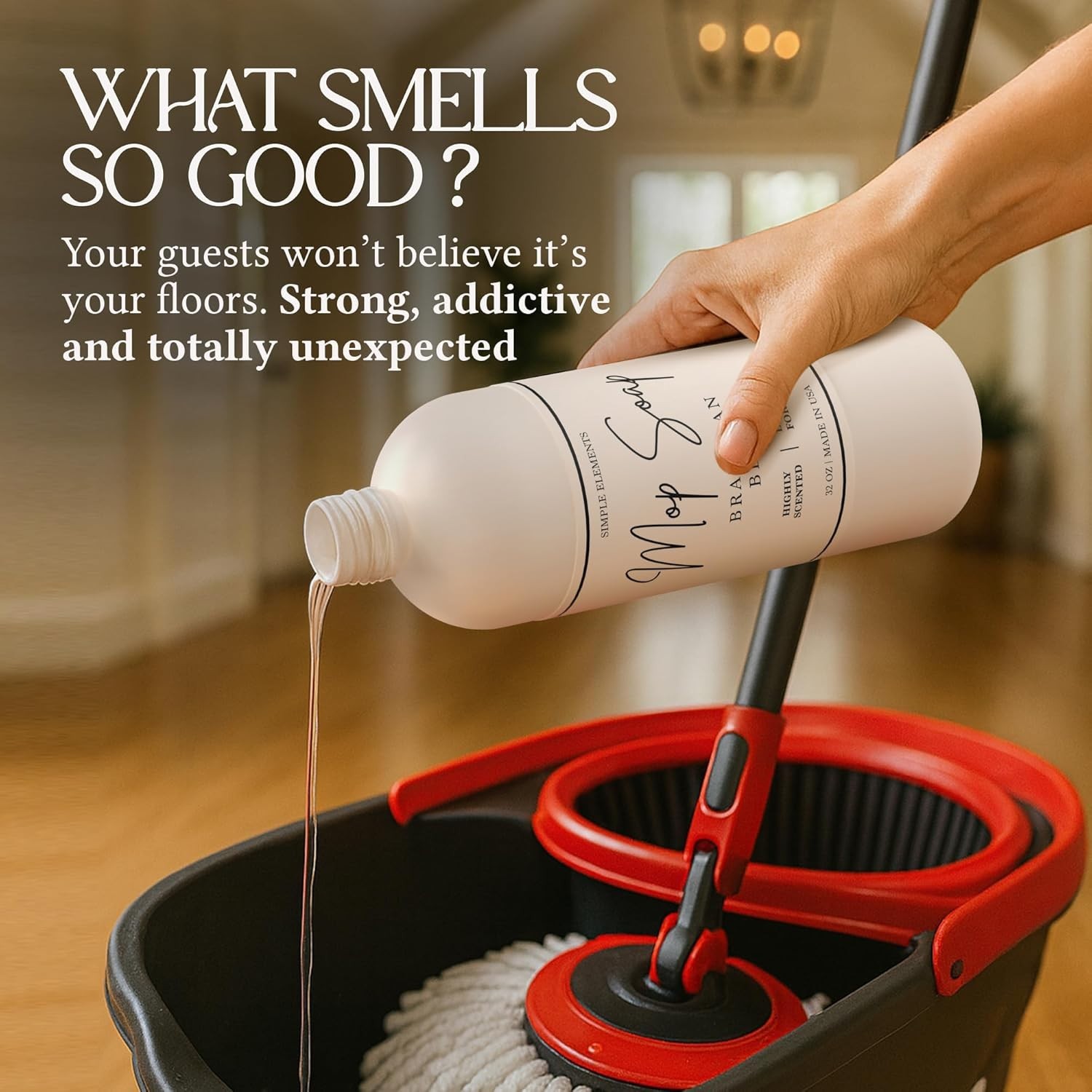 Simple Elements Brazilian Bliss Mop Soap – Luxury Scented Floor Cleaner, 32 oz