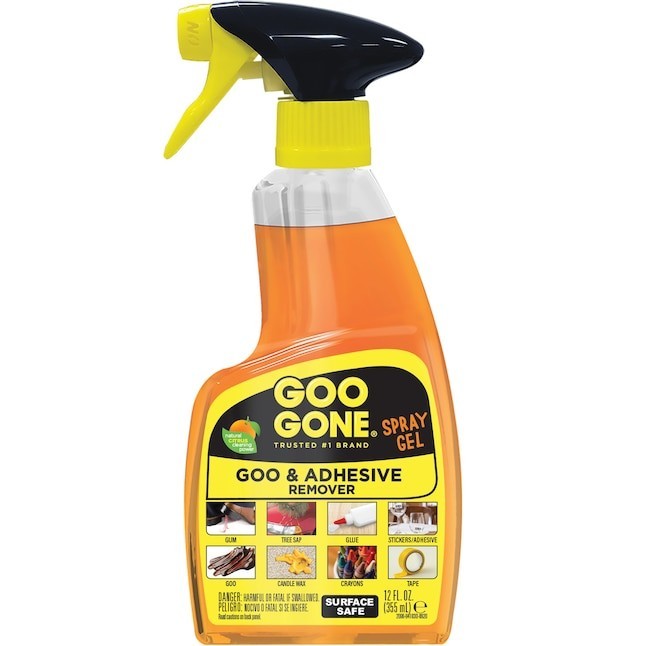 GOO GONE Original ADHESIVE Glue Gum Remover Fresh Citrus & Surface Safe 12Oz