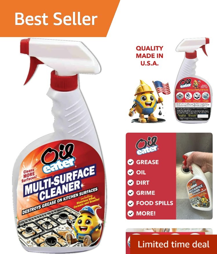 Lemon Fresh Multi-Surface Cleaner 32oz – Non-Abrasive & Eco-Friendly Formula
