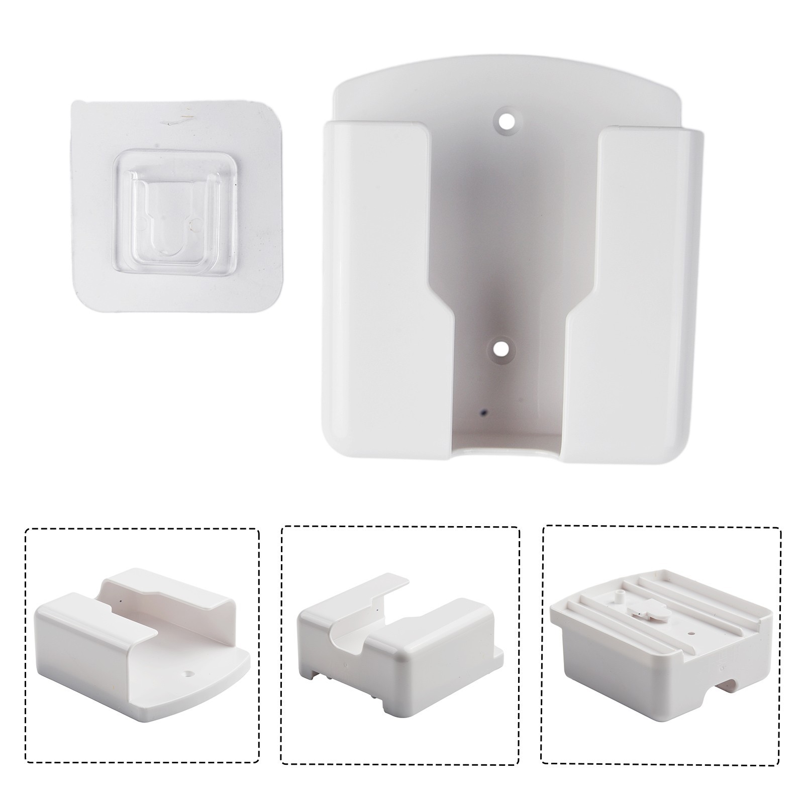 Universal-White Air-Conditioner Remote Control Holder Wall-Mounted Box Storage