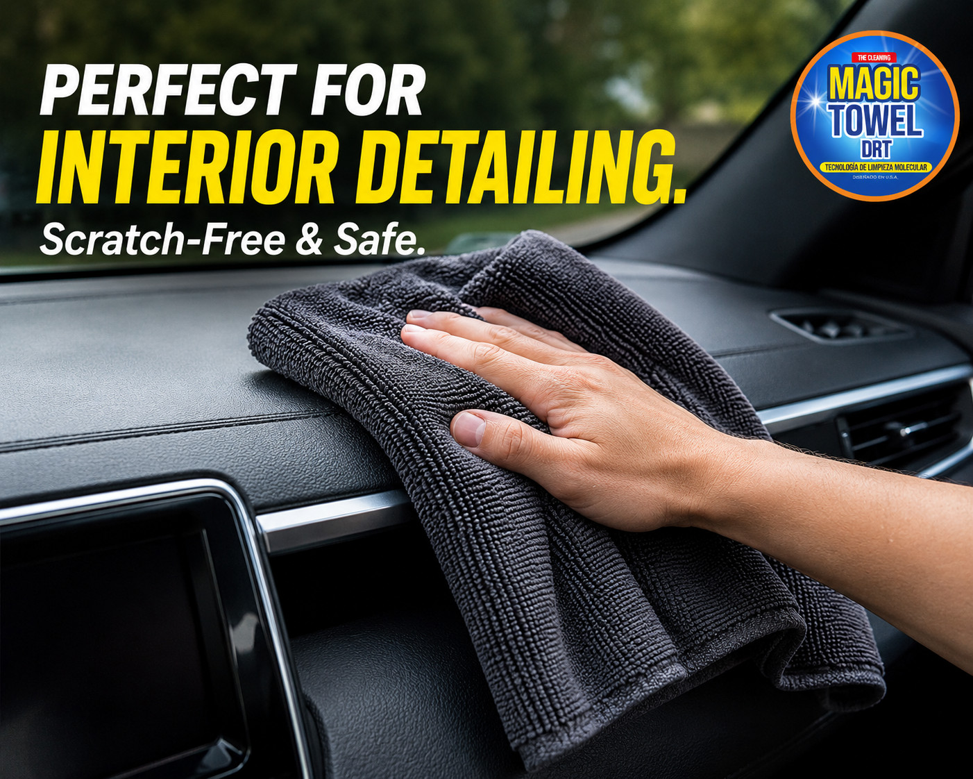 5-Pack Microfiber Car Detailing Towels 16×16 500 GSM Twisted Terry Scratch-Free
