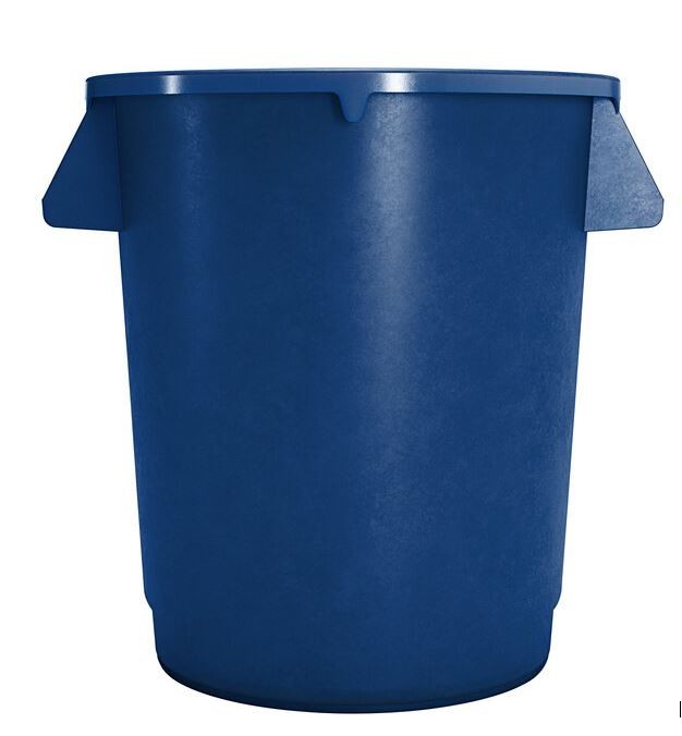 10 Gallon Commercial Trash Can – Food Grade, NSF Listed, Heavy Duty, 6-Blue