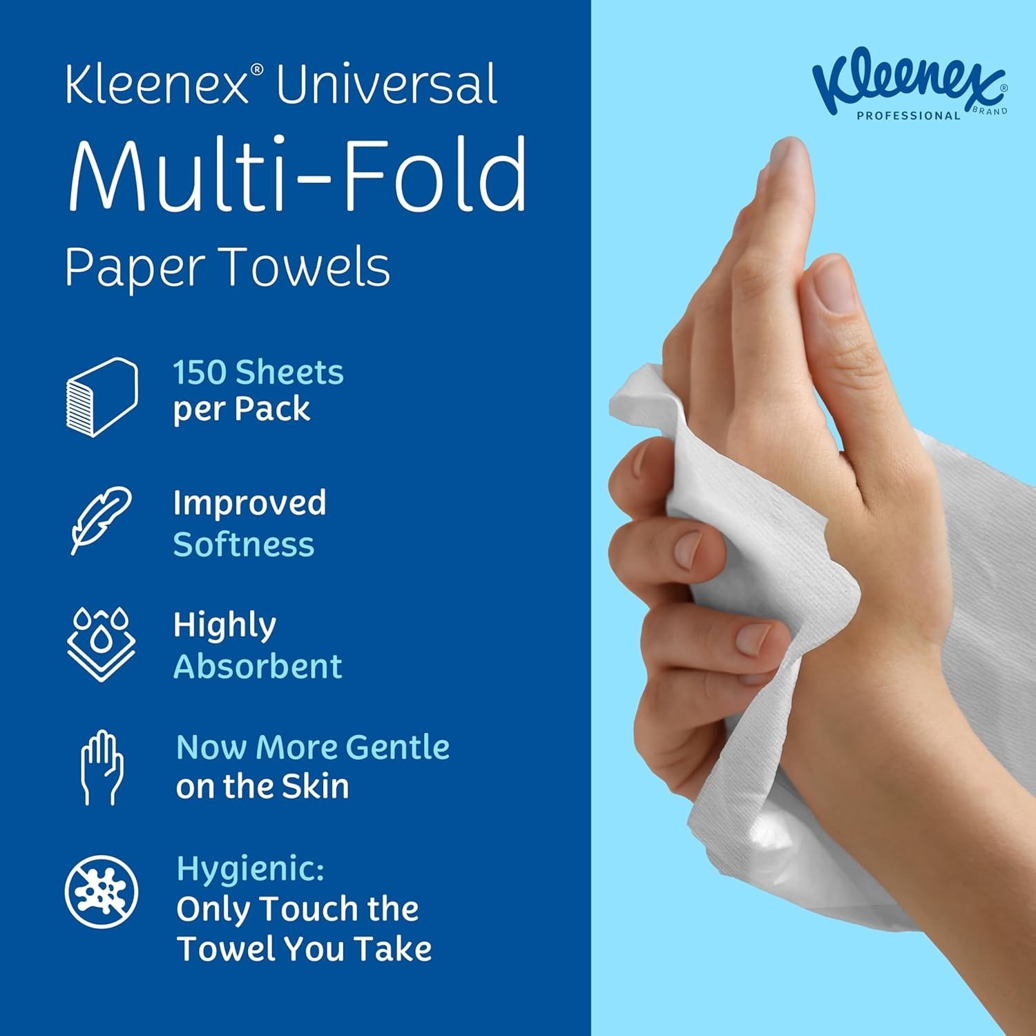 Professional Absorbent Multifold Paper Towels – 9.2″ x 9.4″, 1,200 Total Sheets