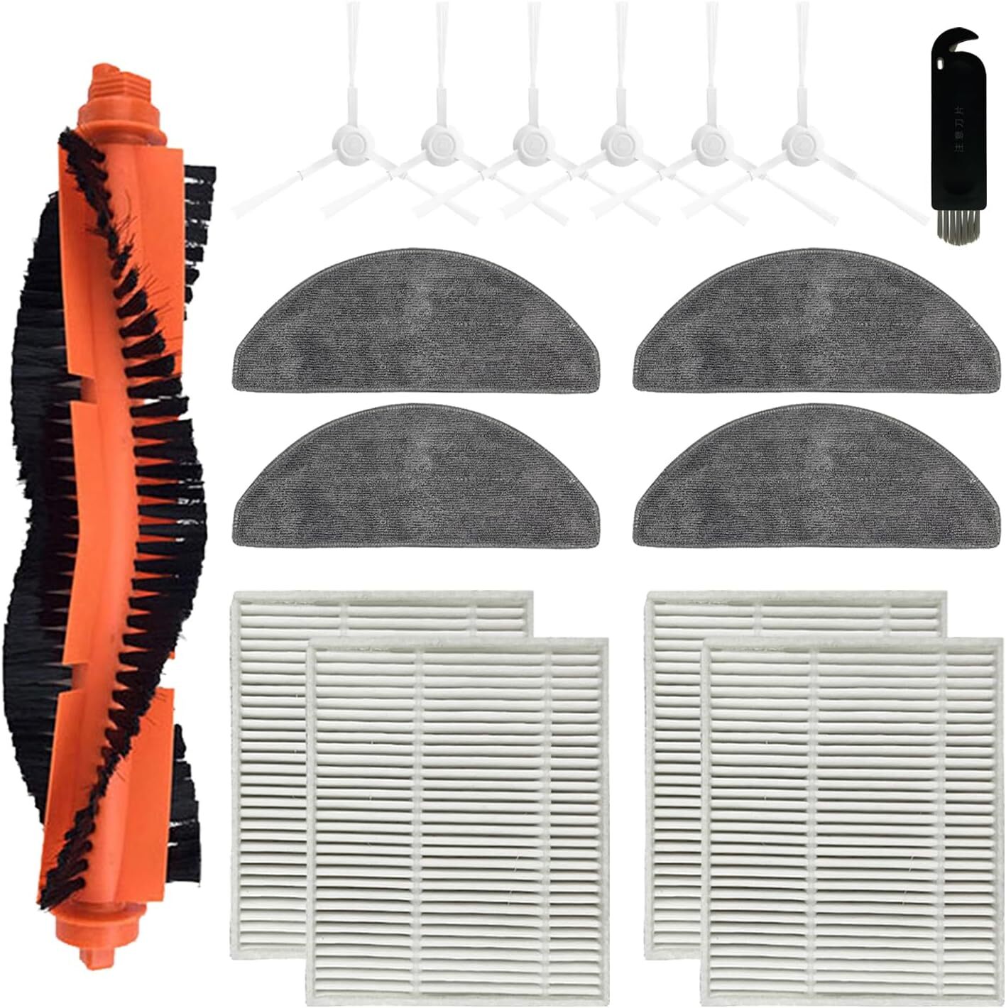 8Pack Replacement Part Kit for Xiaomi E10 B112 for Mijia 3C Robot Vacuum Cleaner