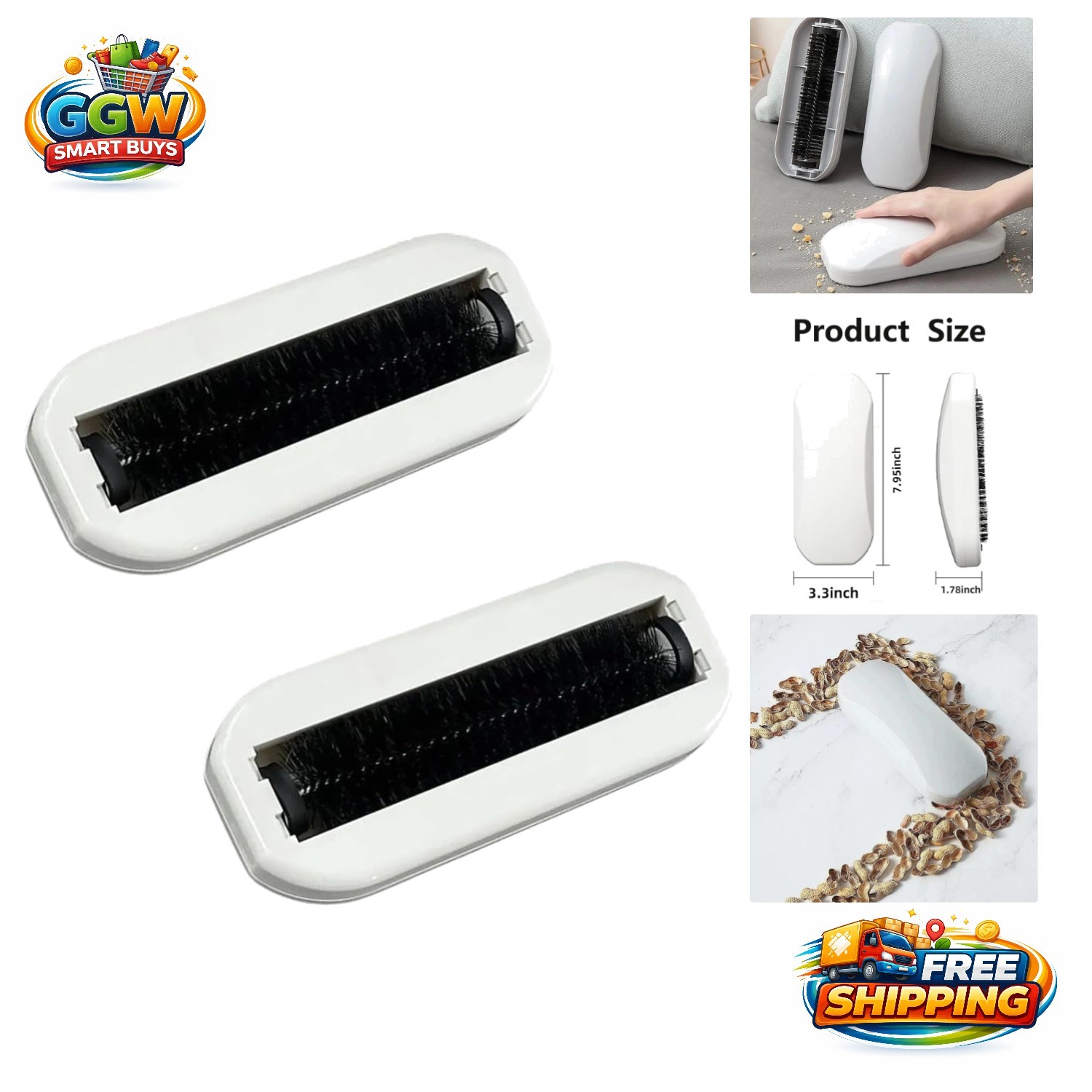 Versatile Lightweight Carpet Sweeper for Carpets, Rugs, and Hard Floors – 2 Pack