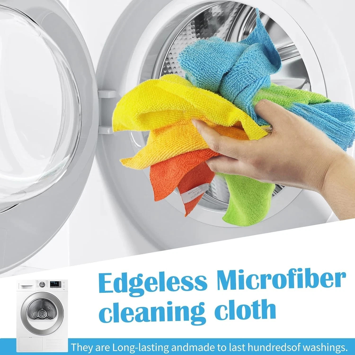 Microfiber Cleaning Cloth Set of 50 Towel Rag Car Polishing Detailing No-Scratch