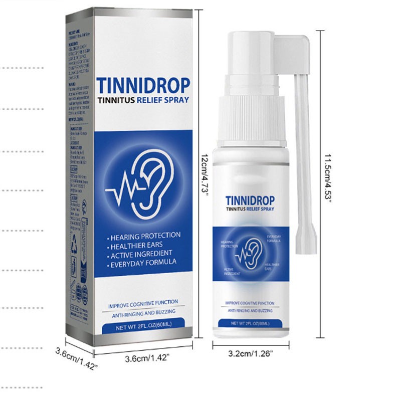 1/2/3 Pack Ear Care Spray Gentle Formula, Tinnitus Treatments Ear Spray 60ml
