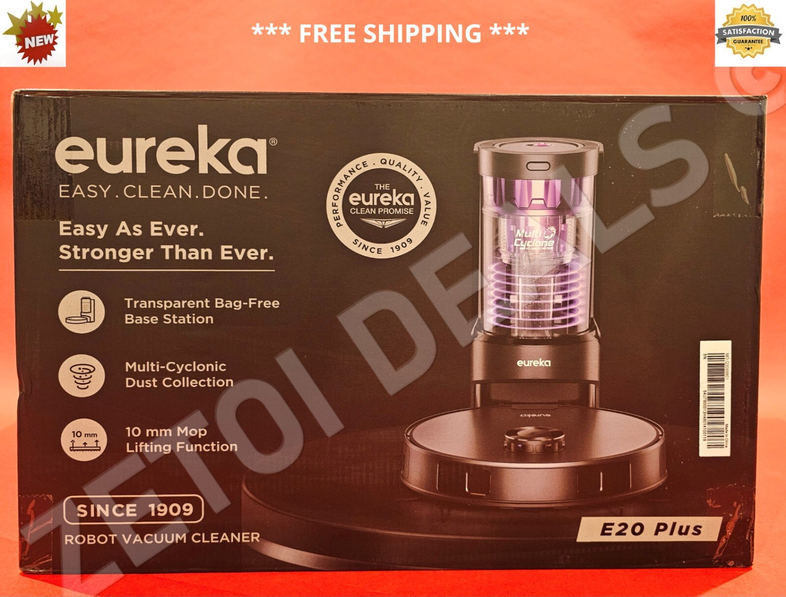 **BRAND NEW** Eureka E20 Plus w/ Bagless Self Emptying Station ROBO VACUUM