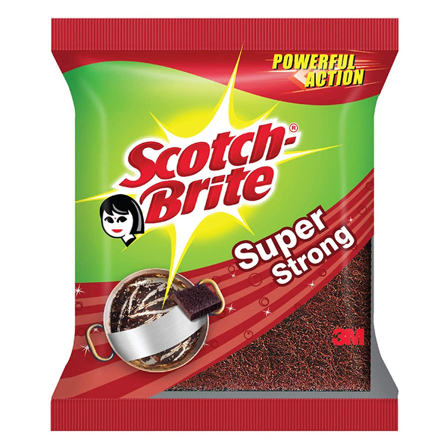 Scotch-Brite Super Strong Heavy Duty Scrub Pad, 7.5cm x 9cm – Free Ship