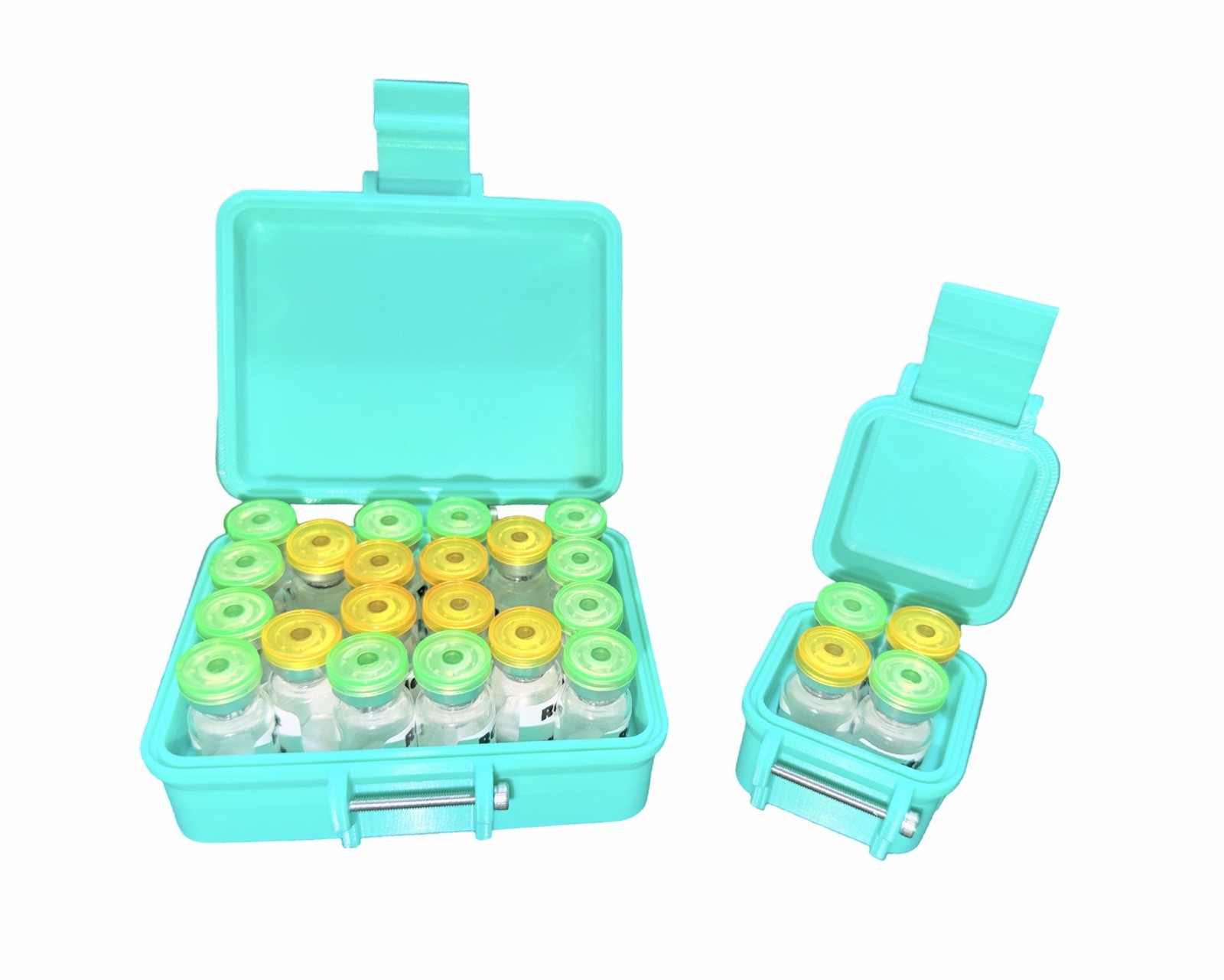 20ct & 4ct Peptide Storage Box Bundle – Mint Green