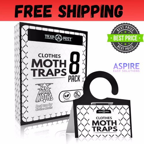 Clothing Moth Traps – 8 Pack – Non Toxic Moth Traps for Clothes with Pheromone..