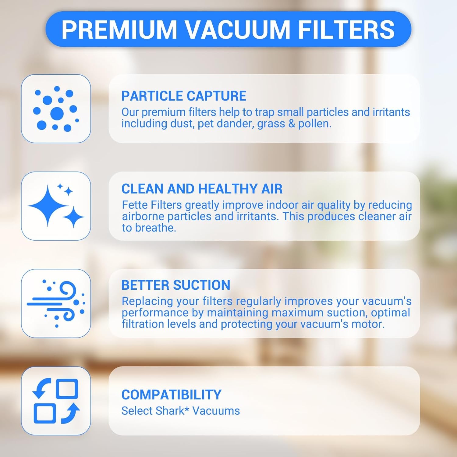 AZ3002 Replacement Filters for Shark AZ3002 AZ3000 AZ3000W for Stratos DuoClean