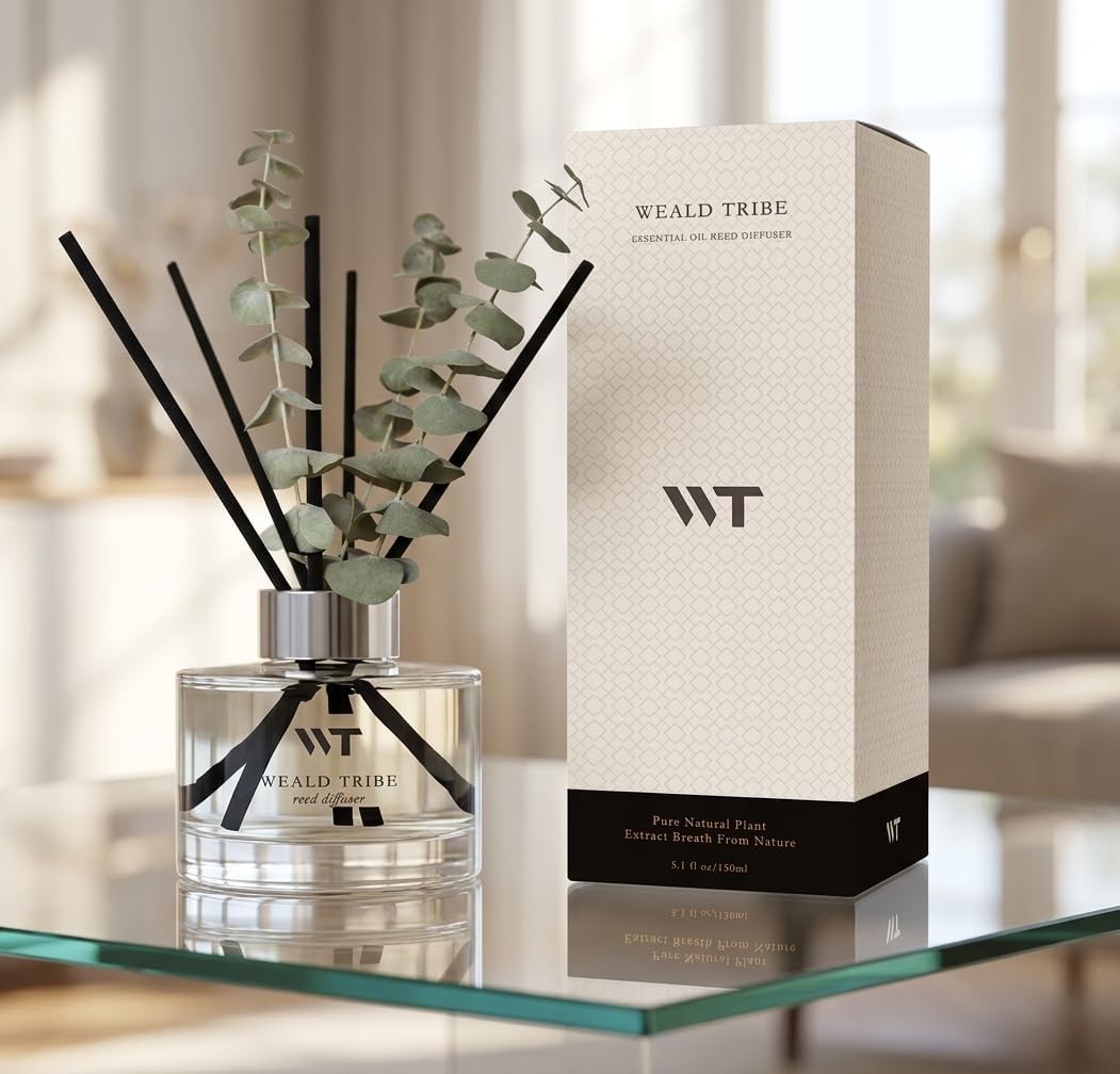 Wild Eucalyptus Mint Flower Reed Diffuser Set for Home Decor & Gifts