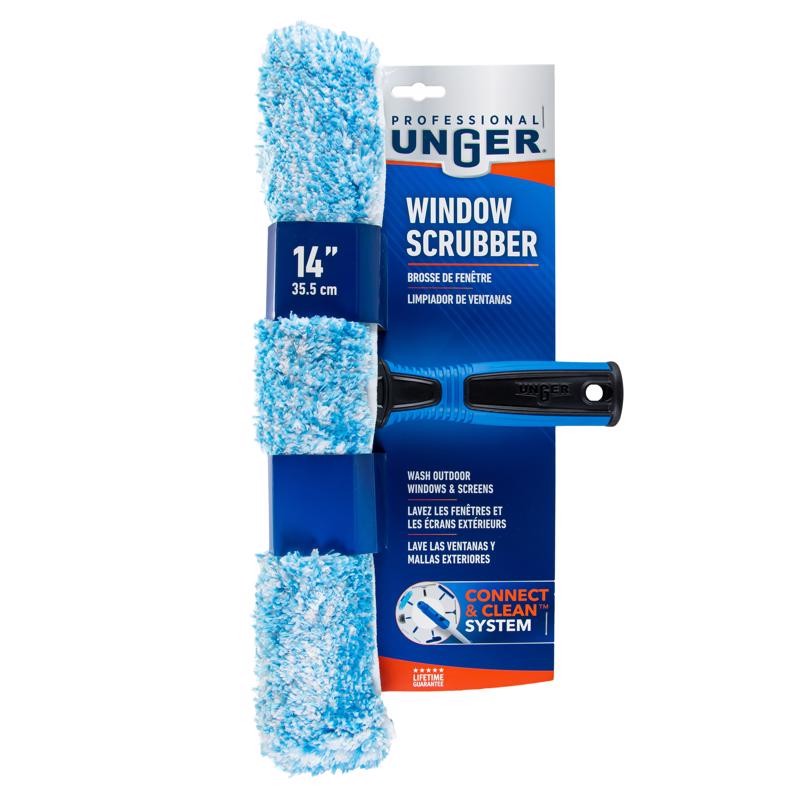 Unger 14 in. Plastic Window Scrubber Commercial & Residential Carded