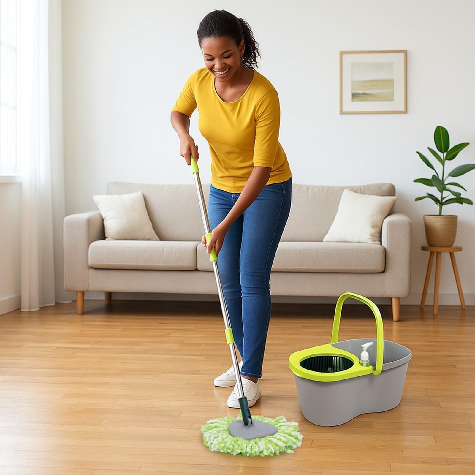 Pine-Sol Spin Mop & Bucket Cleaning Set for Hardwood Floors (Open Box)
