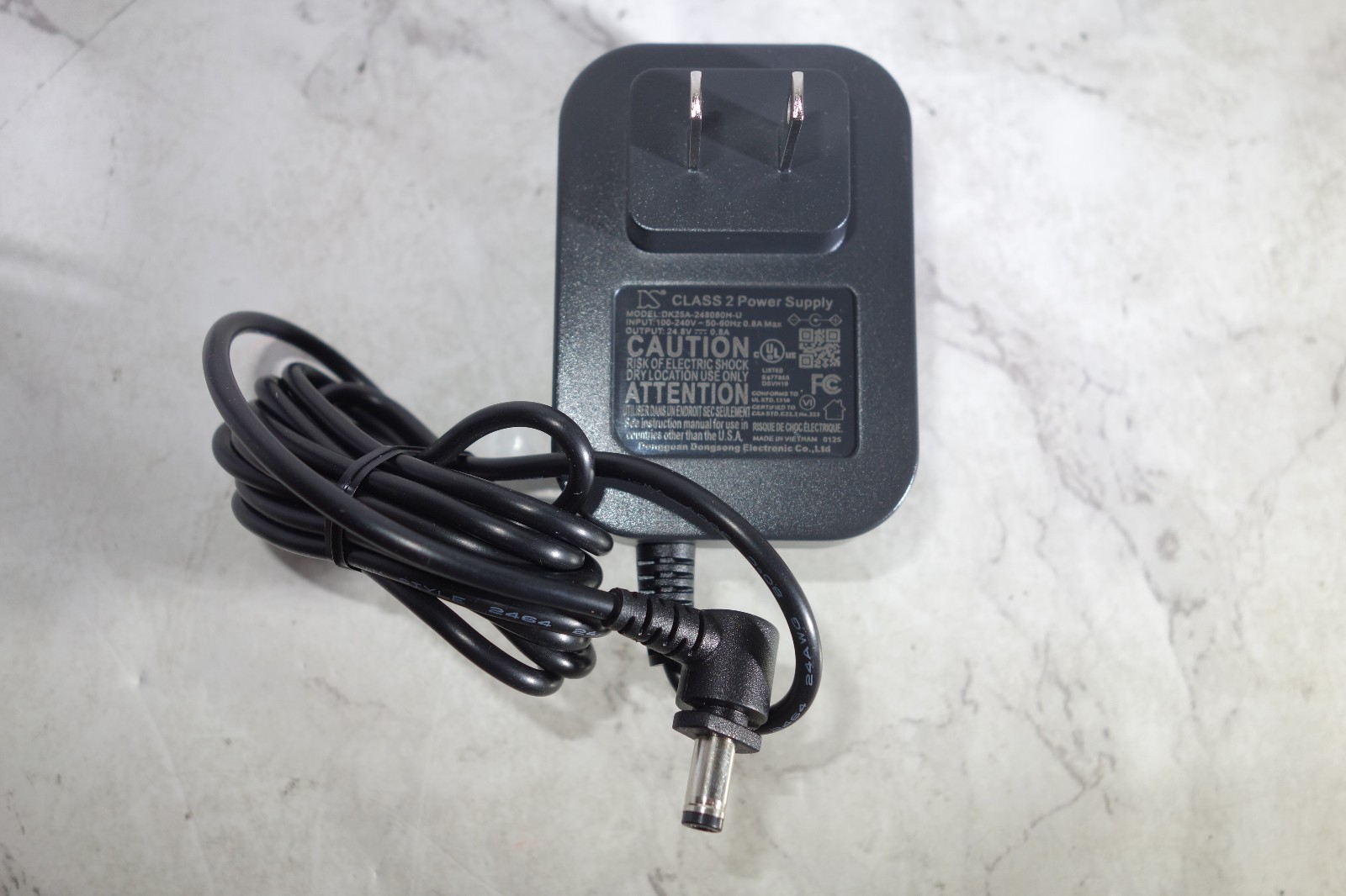 Genuine Shark AC Adapter 24.8V 0.8A Power Supply Charging Cord DK25A-248080H-U
