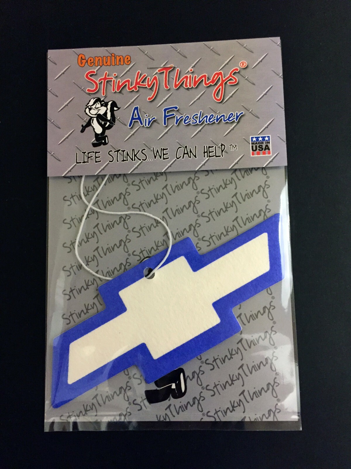 BLUE & WHITE CHEVY BOWTIE Car Air Freshener Chevrolet *BUY 5, GET 1 FREE !