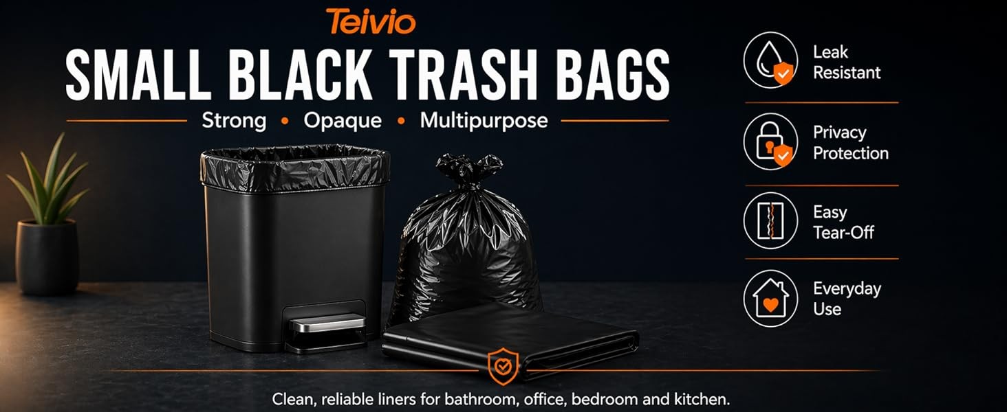 10 Gallon 200 Counts Extra Strong Trash Bags Tall Kitchen Garbage Bags by , 9