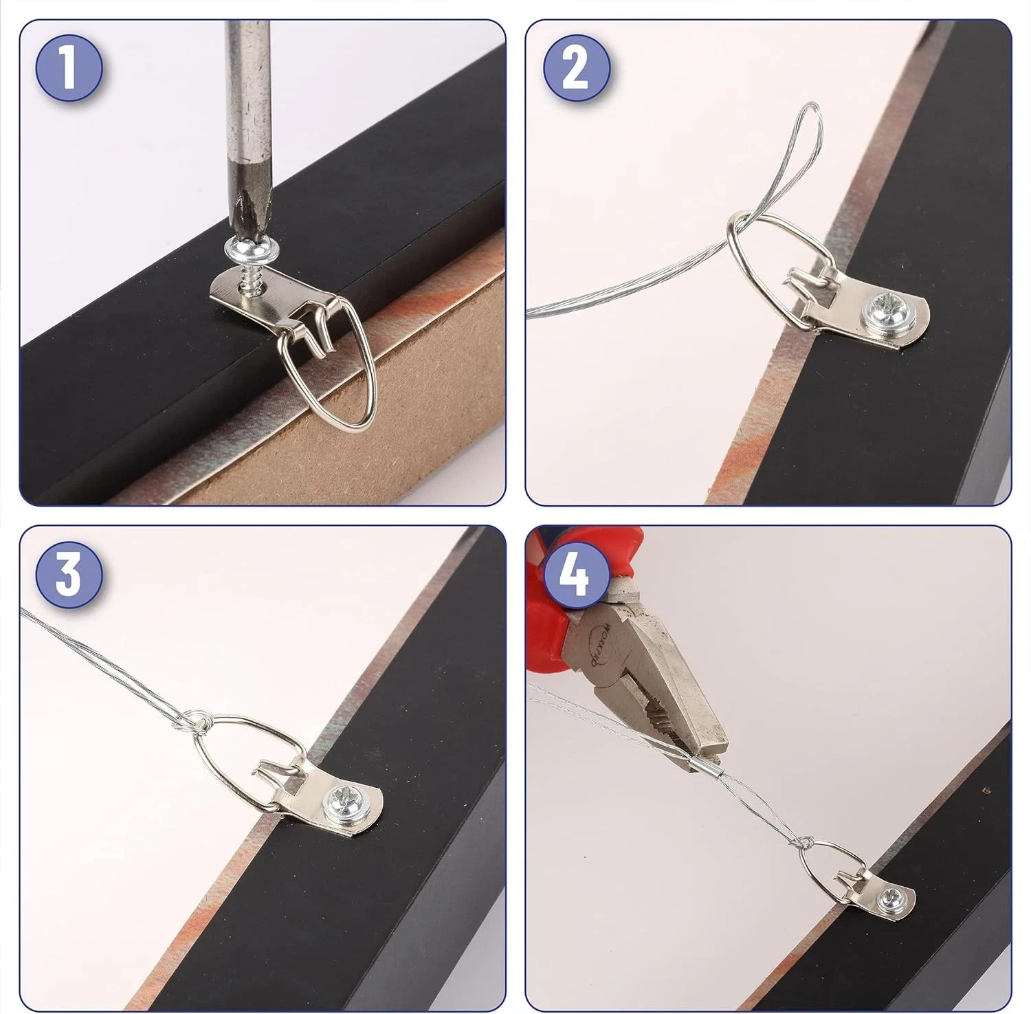 Picture Hanging Wire Kit, 100 Ft, D Rings, Heavy Duty for Frame & Art Hanging