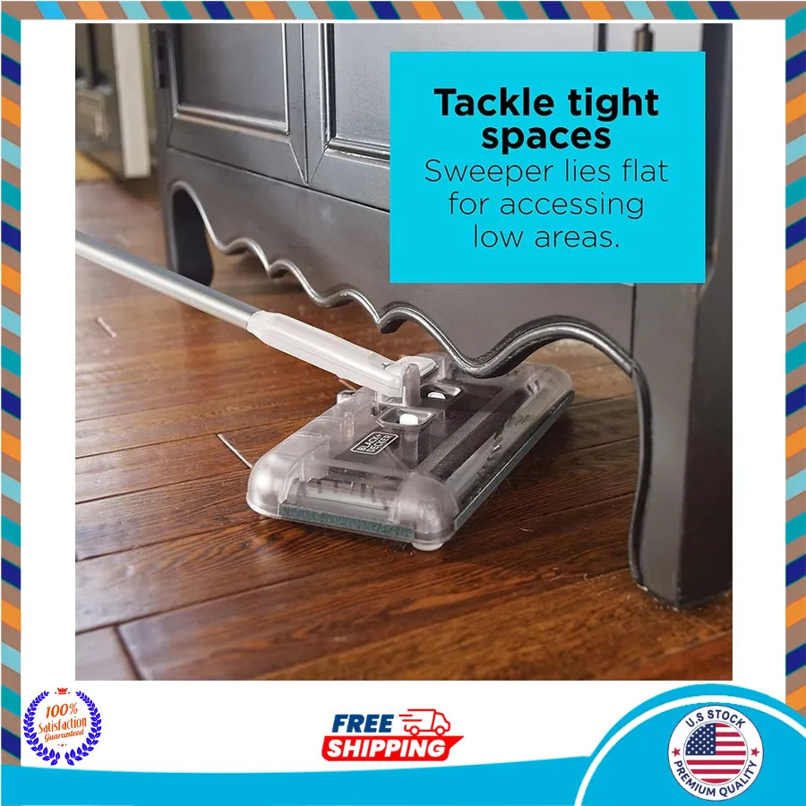 Black+Decker HFS115J10 Cordless Lithium Floor & Carpet Sweeper – 50 Min Run Time
