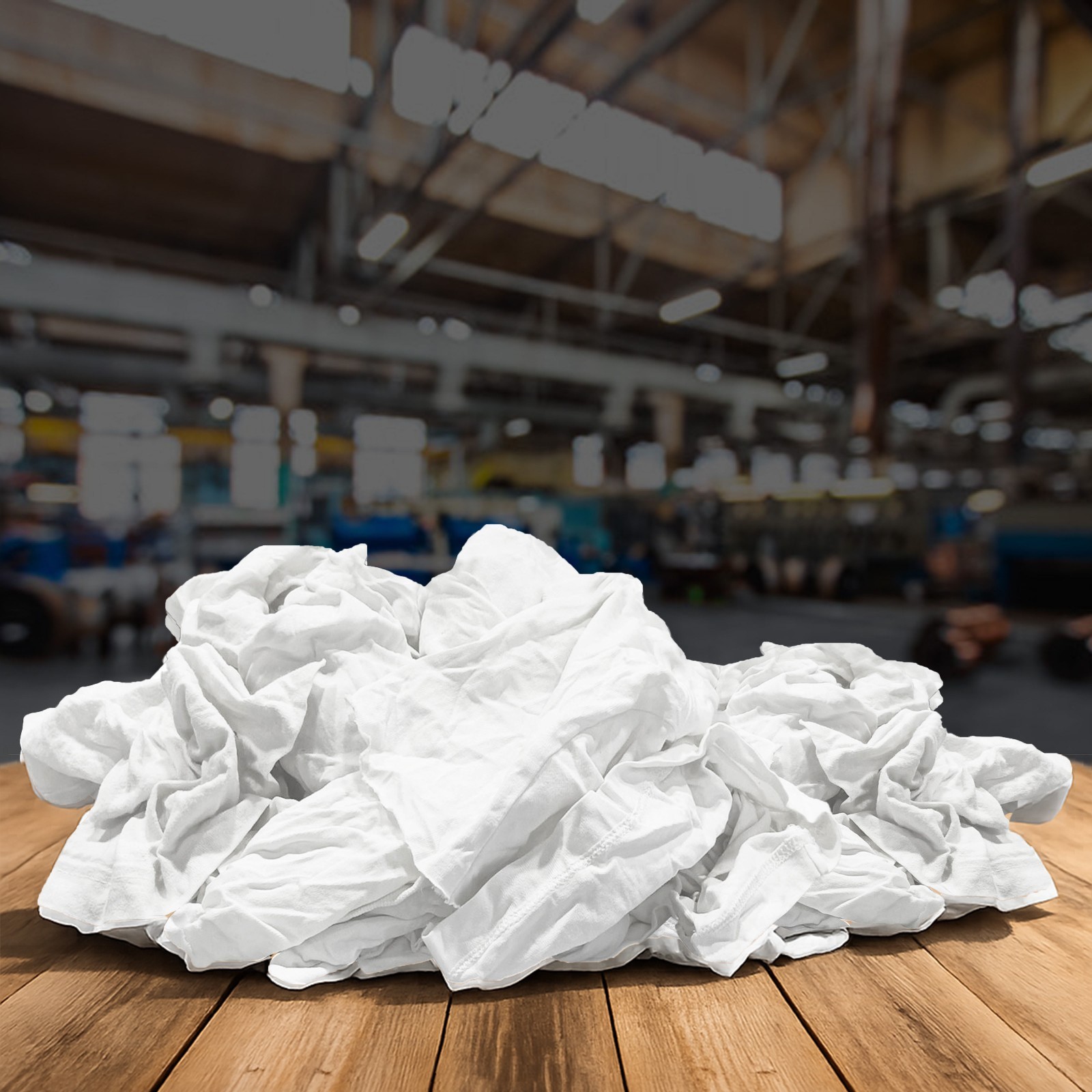 White T-Shirt Knit Rags – 600 LB Pallet | Cleaning Wipers – Compressed Boxes