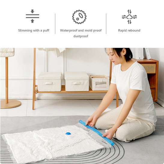 10 x Jumbo Vacuum Storage Bags Travel Space Saver Garment Seal Clothes Organizer