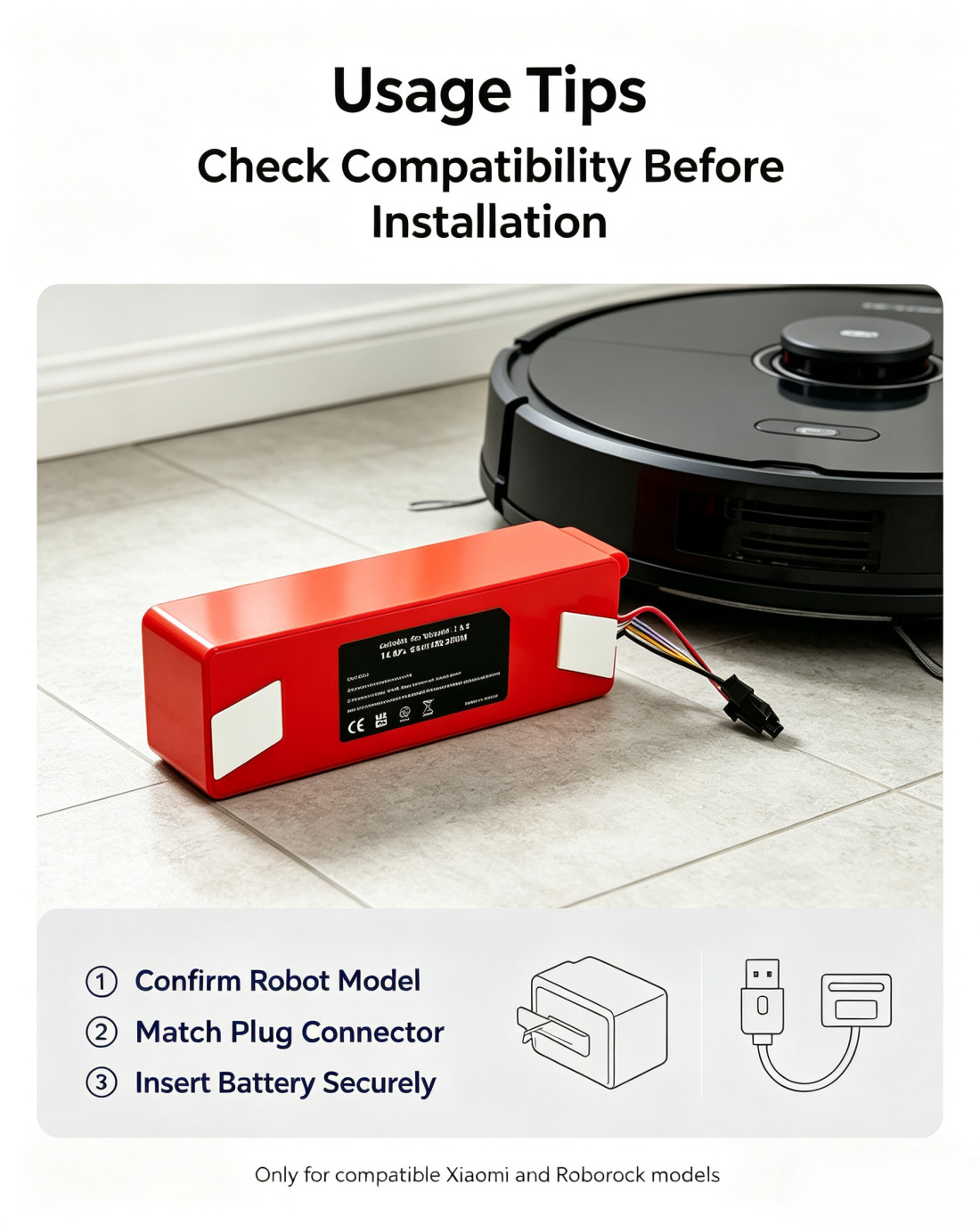 Upgrade Your Xiaomi Vacuum: 14.4V 6500mAh Replacement Battery with Fast Charging