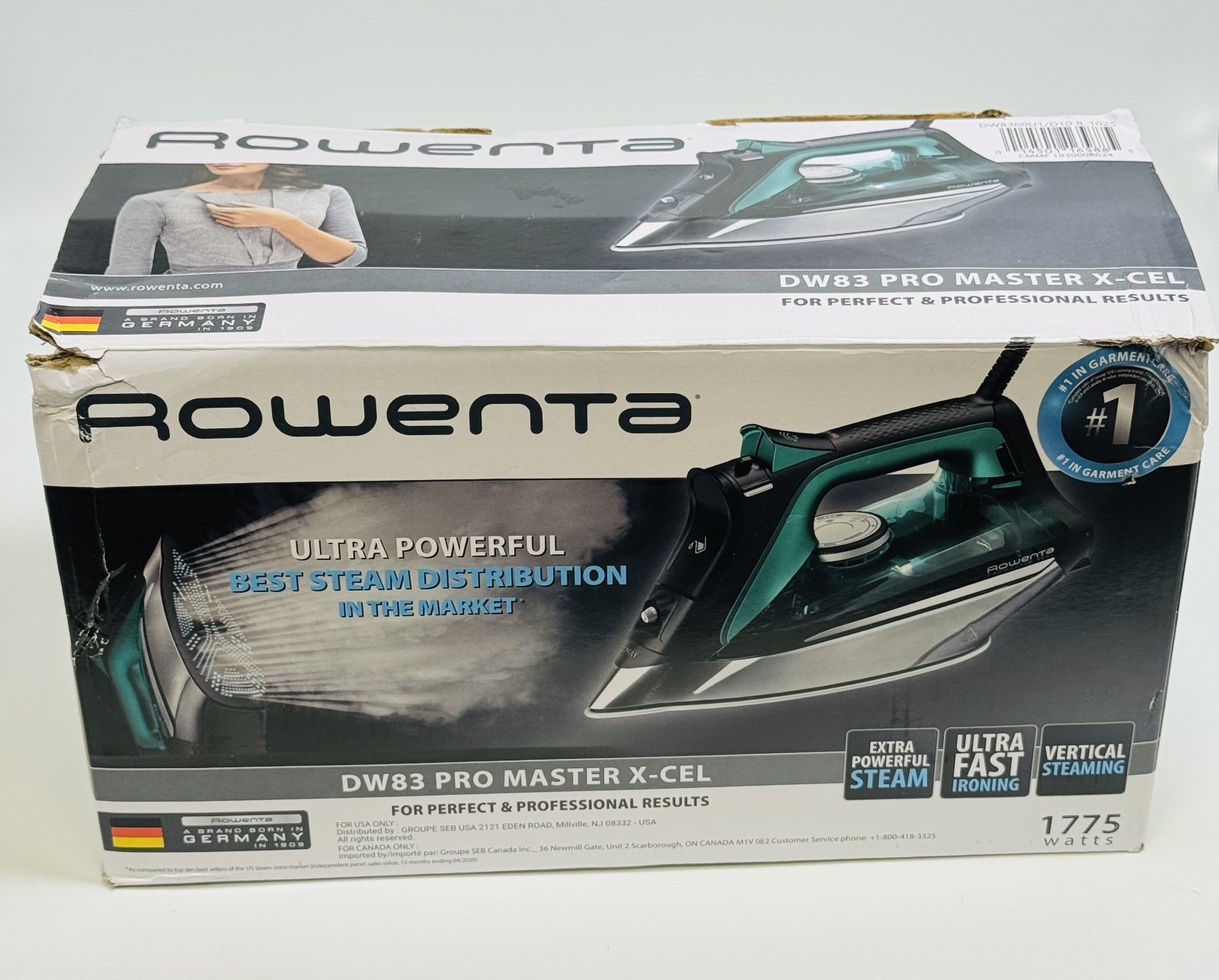 Rowenta Pro Master Stainless Steel Soleplate Steam Iron *OPEN BOX, See Pictures*