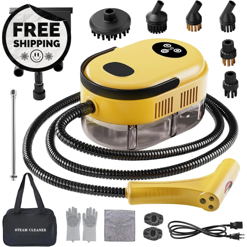 fast heating handheld, Steam Cleaner – 15-in-1 High Pressure for Home & Car