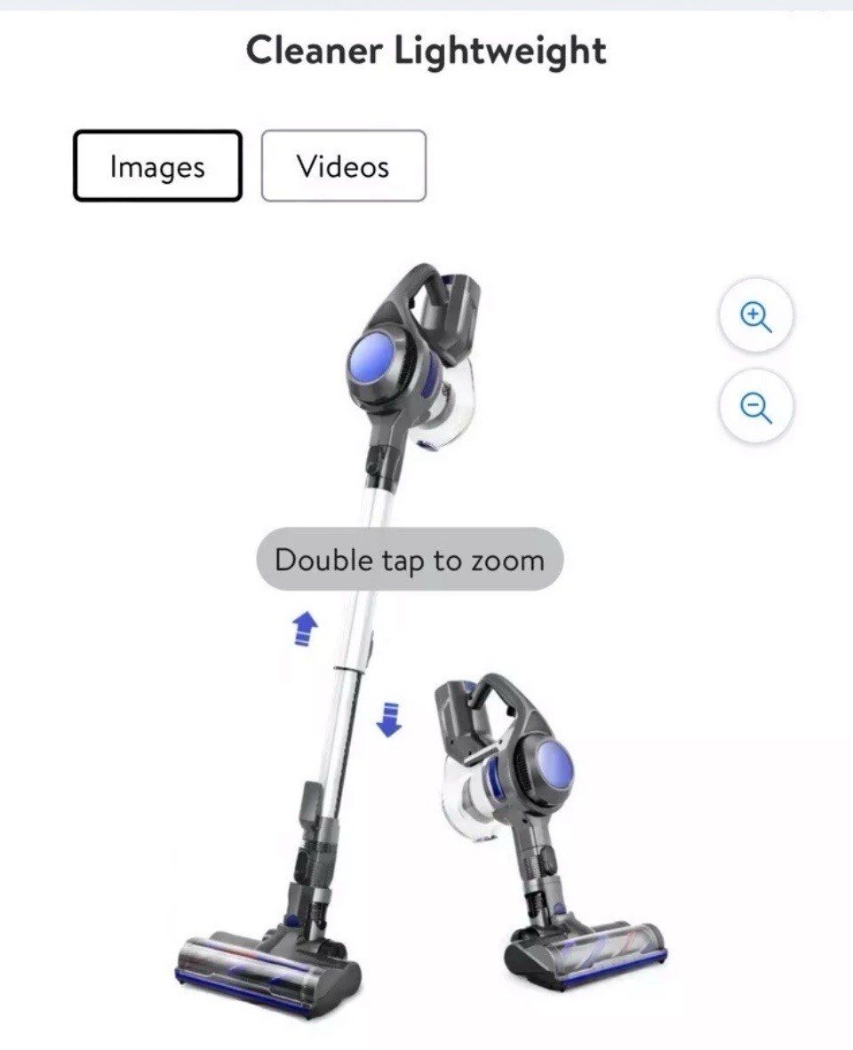 Moosoo XL-618A Cordless 10Kpa 4 in 1 Vacuum Cleaner BLUE 2 batteries