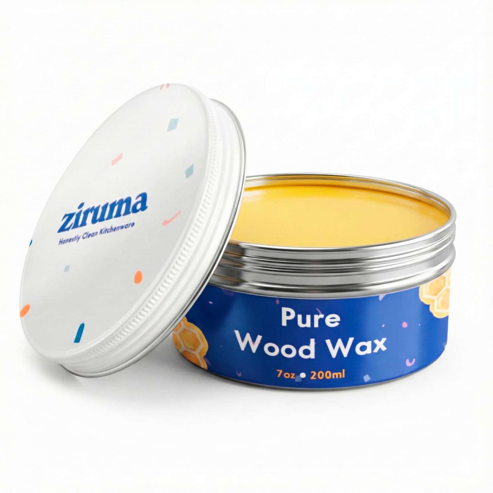 Non-Toxic Wood Wax, Mineral Oil Free, Made of Beeswax & Natural Oils, 7 oz