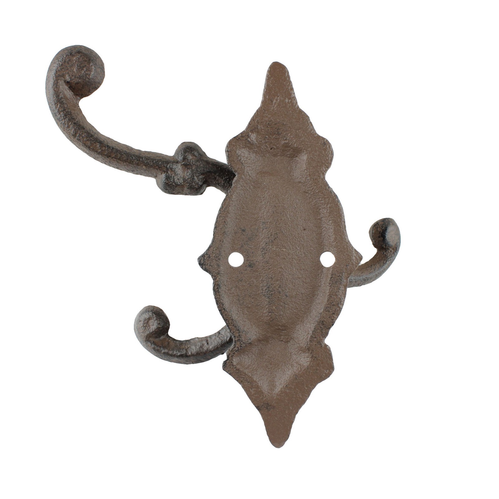 Rustic Swivel Hook Fleur De Lis Cast Iron Coat Hat Purse Towel Hanger Victorian