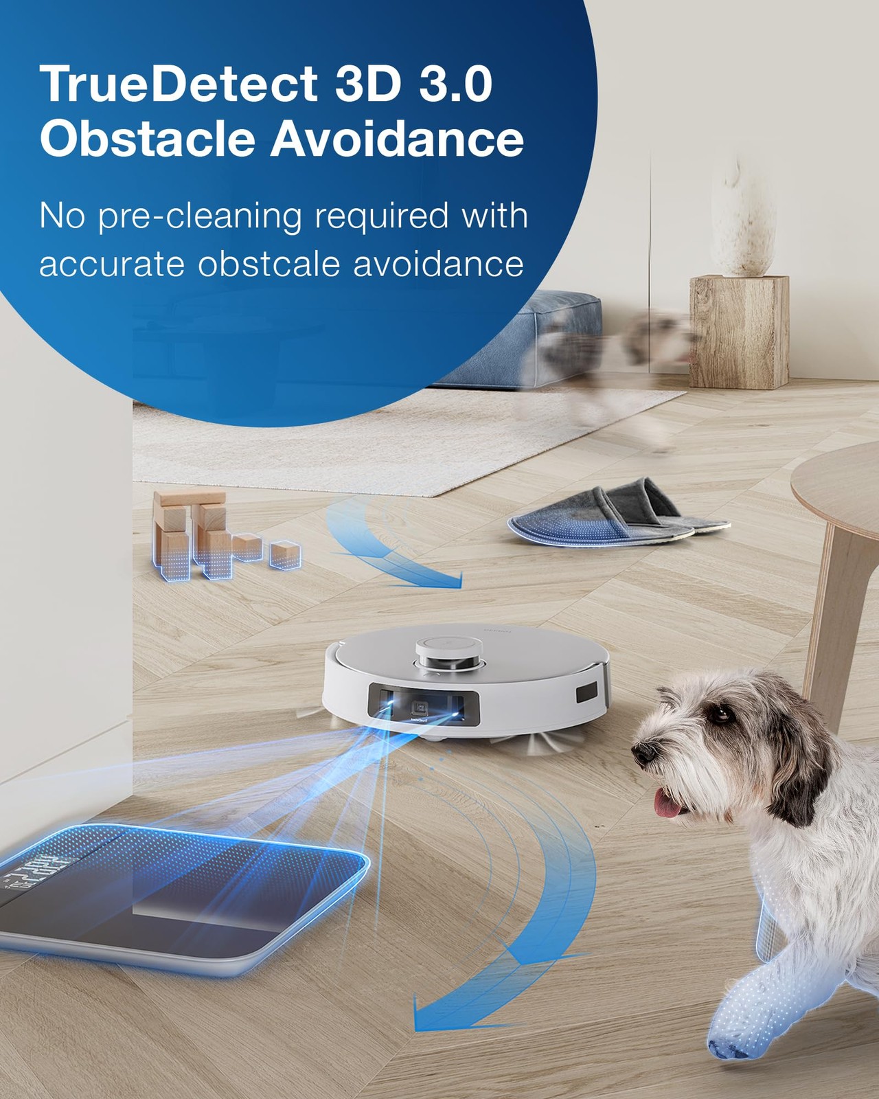 ECOVACS DEEBOT T20 Omni (DLX23) Robot Vacuum and Water Mop Washing-Drying White