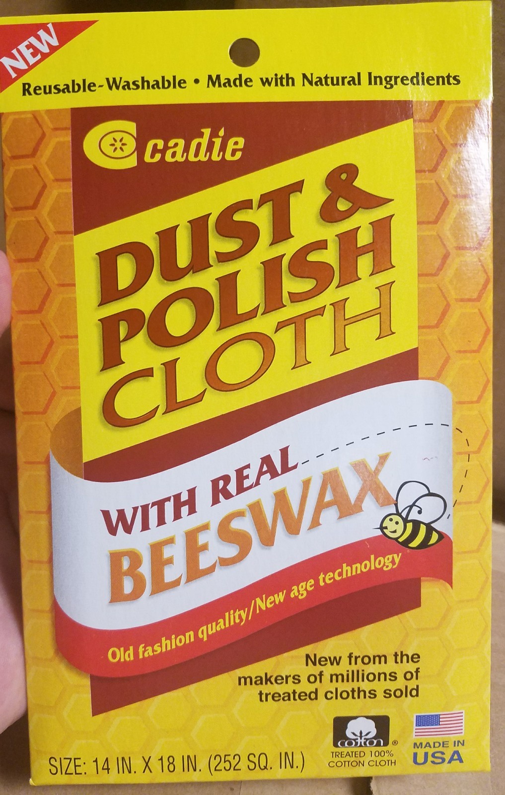Reusable Dust and Polishing Cloth-Beeswax Furniture for Cleaning,By Cadie 2 Pack