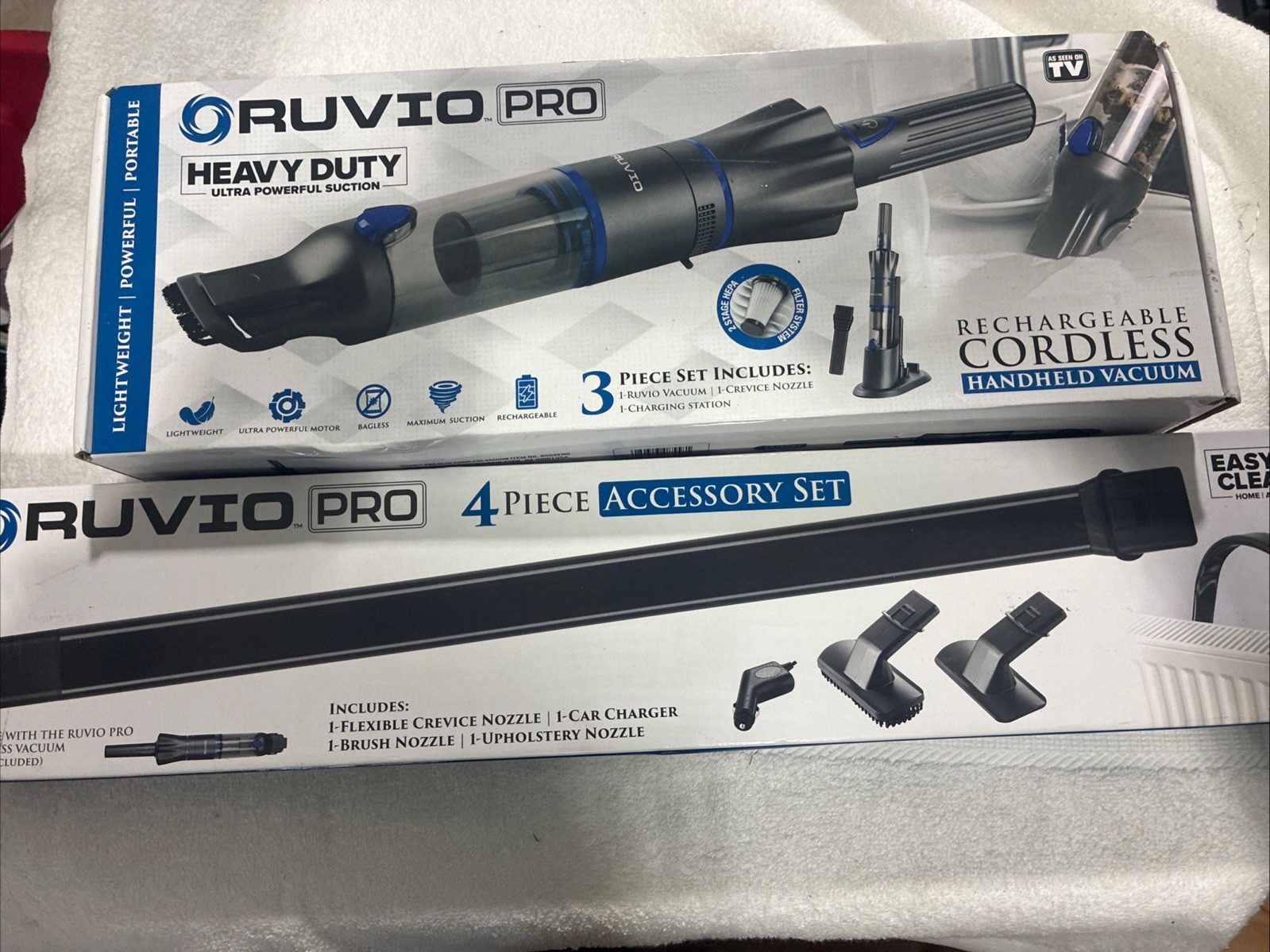 Ruvio Handheld Vacuum Cordless Bagless Rechargeable Hepa Filter W/ Accessory Kit