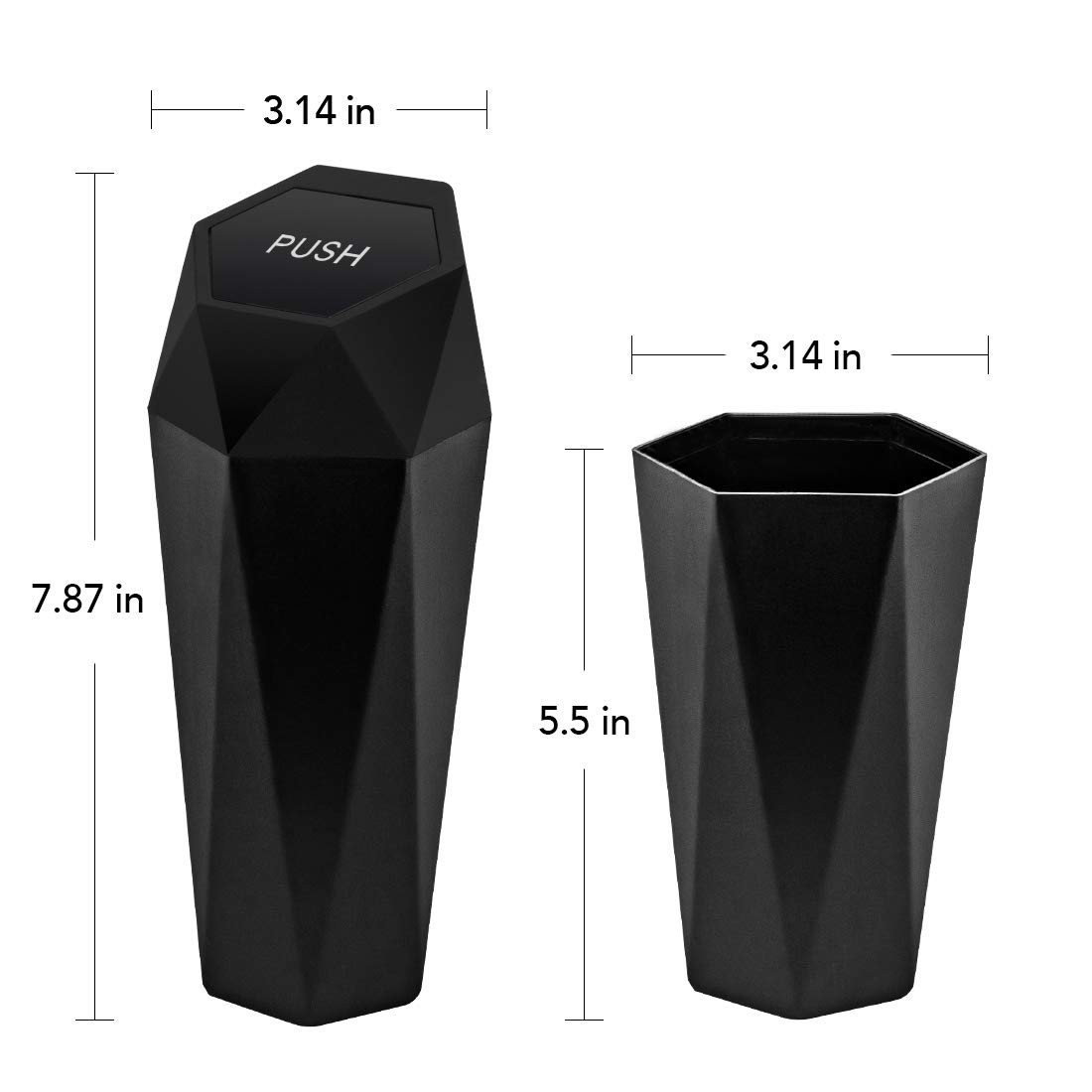 Car Trash Can with Lid – 2-Pack, Interior Accessories for Vehicles, Leakproof…