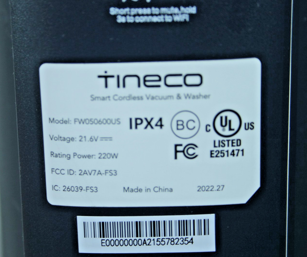 Tineco Floor One S3 Extreme Cordless Smart Wet Dry Dual-Tank Vacuum Cleaner