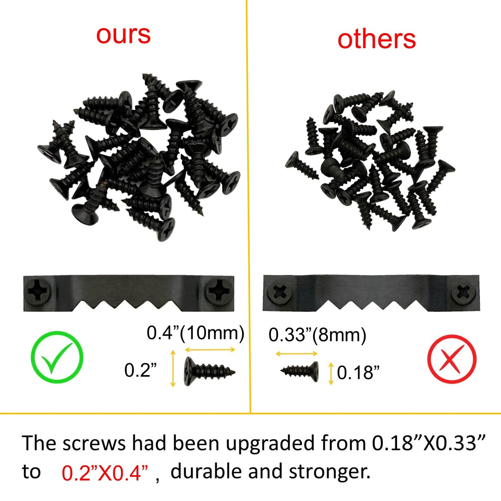 Sawtooth Picture Hangers Steel Frame Hanging Hooks with Screws Black 50 Pack