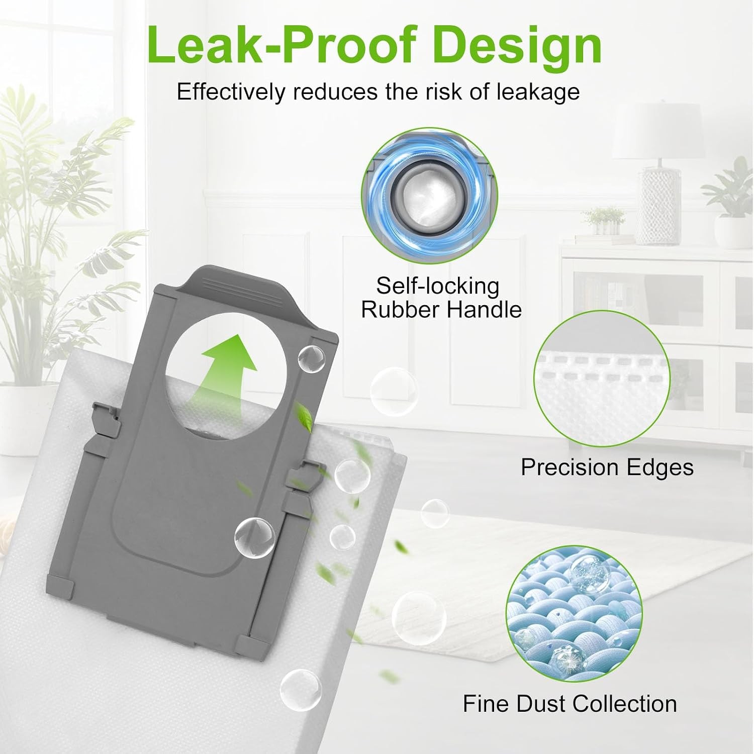 20 Pack Dust Bags Replacement for Roborock QRevo QV 35A Qrevo S5V Saros 10 10R