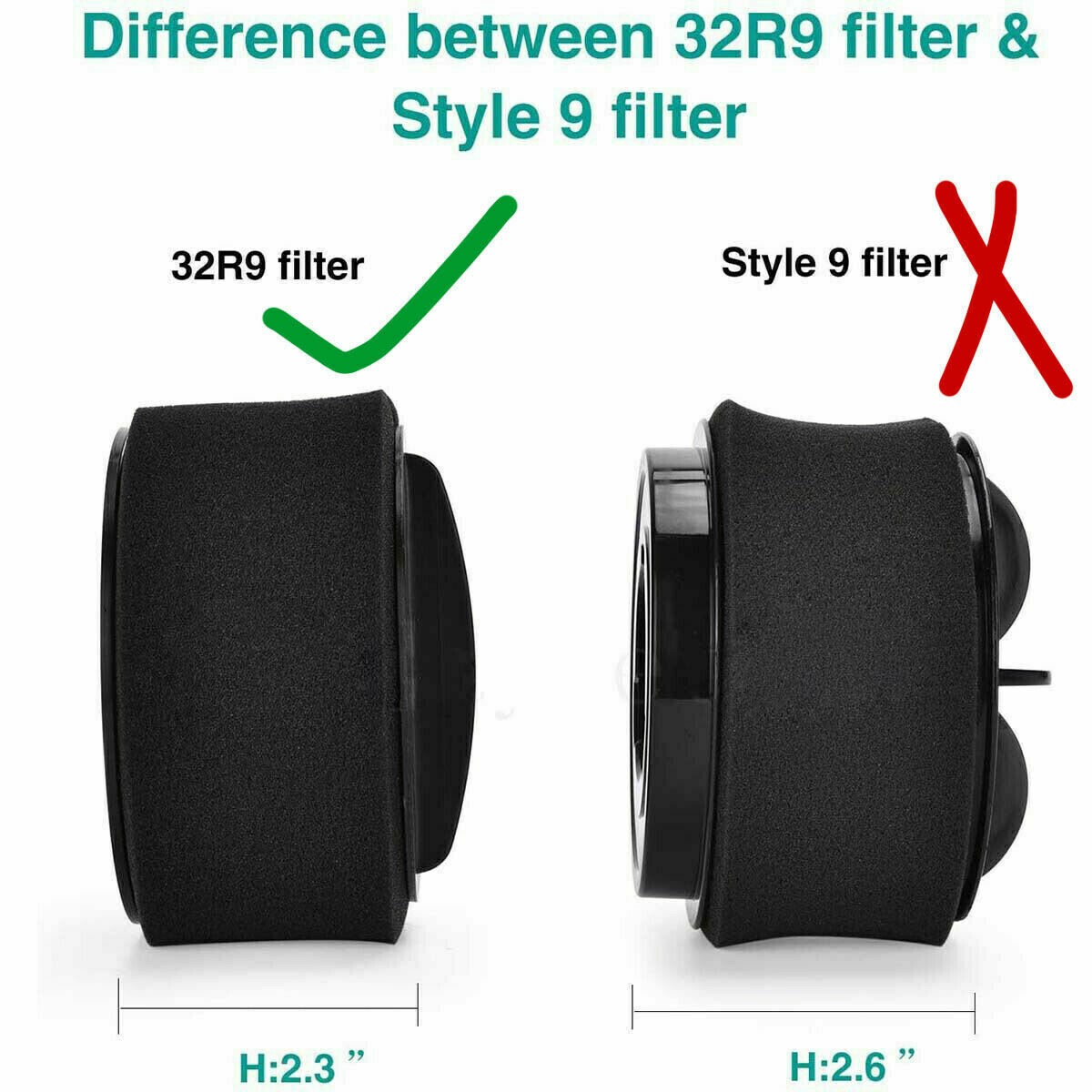 4 Pack Filter for Bissell PowerGroom Bagless 68C77, 68C71, 68C7
