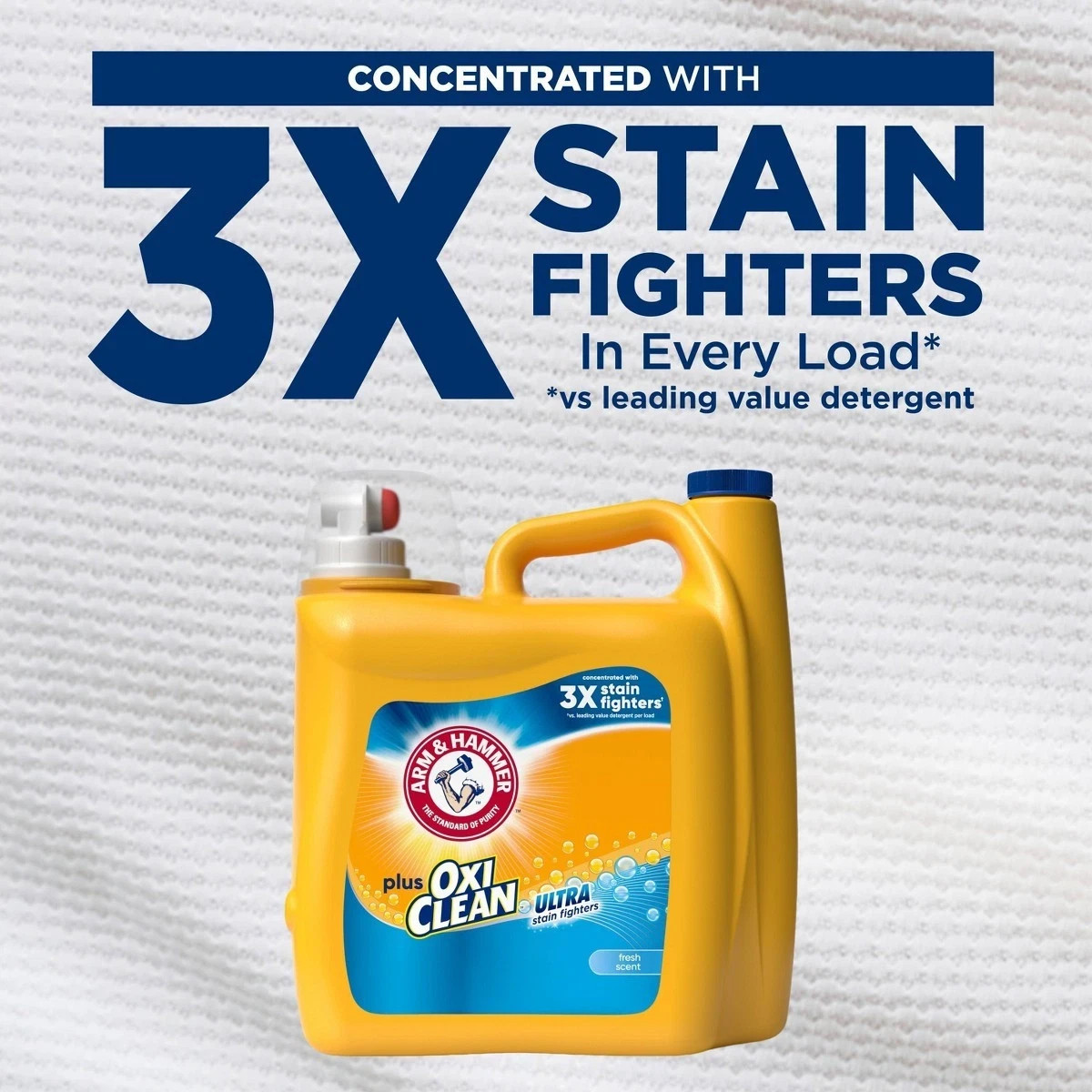 Arm &Hammer Plus OxiClean Ultra Stain Fighters Fresh Detergent 122 Loads-158.6oz