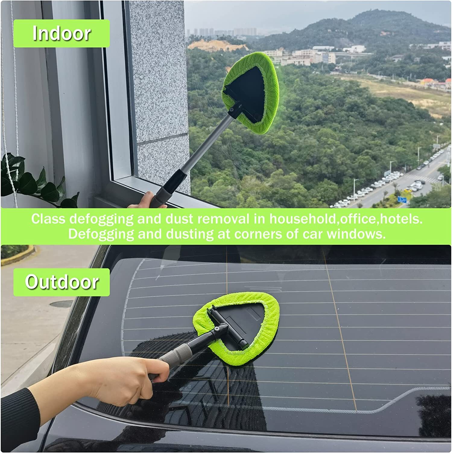 Windshield Cleaning Tool Kit Car Window Glass Wiper Cleaner Brush Extendable